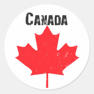 Sticker Rond Conception sale de feuille d'érable