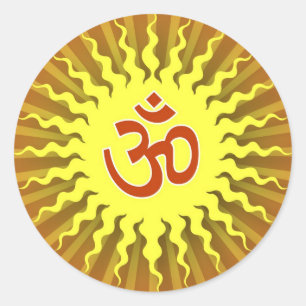 Sticker Rond Conception spirituelle de l'Om