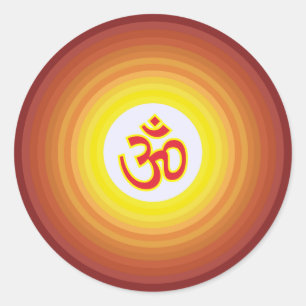 Sticker Rond Conception spirituelle de l'Om