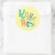 Sticker Rond Conception typographique d'amusement de Key West (Sac)