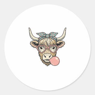 Sticker Rond Conception vectorielle vintage de bubble gum de va