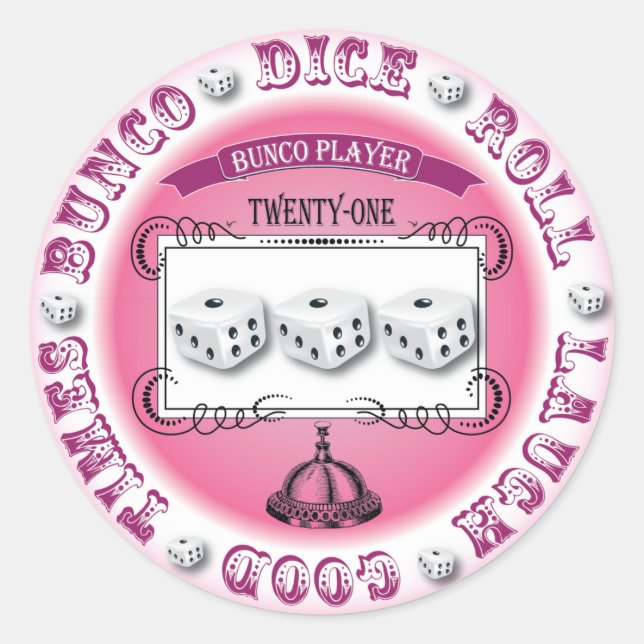 Sticker Rond Conception vintage Bunco Round (Devant)