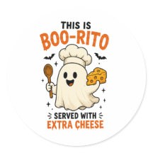 Conception « Voici un Boo-Rito servi avec du froma