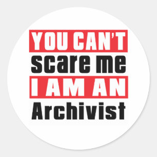 Sticker Rond Conceptions d'alerte d'archiviste