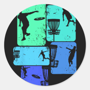 Sticker Rond Conceptions de disque de golf cool et idées de cad