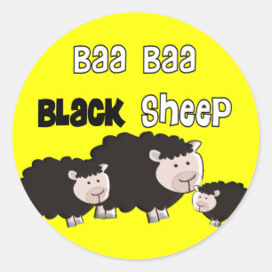 Sticker Rond Conceptions "moutons noirs de moutons noirs de