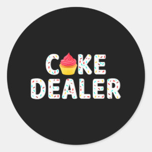 Sticker Rond Concessionnaire de gâteaux cueillette gâteau Froid