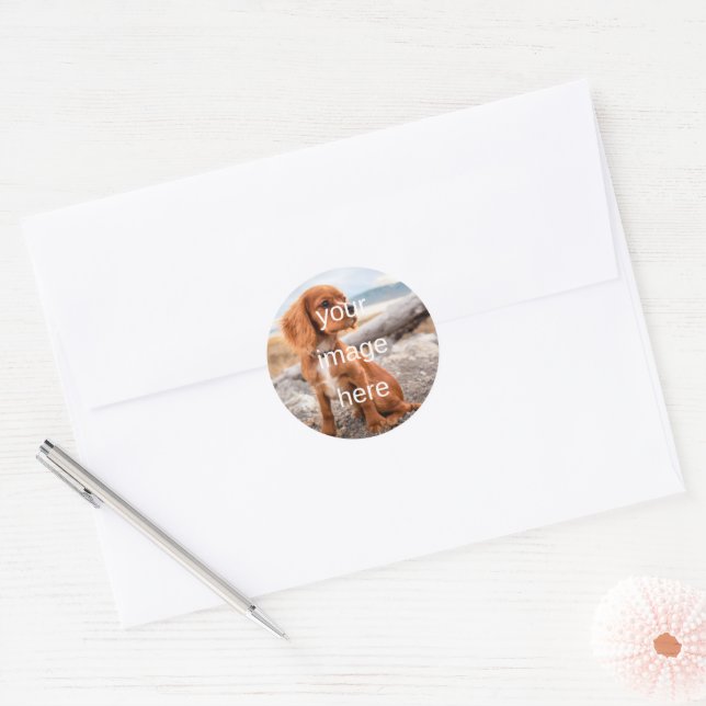 STICKER ROND CONCEVEZ VOTRE PROPRE (Enveloppe)