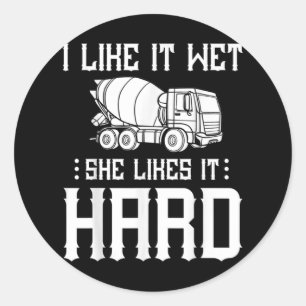 Sticker Rond Concret Finisher Travailleur Cement Mixer Conducte