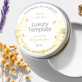Sticker Rond Conditionnement de luxe de produits floraux Étique