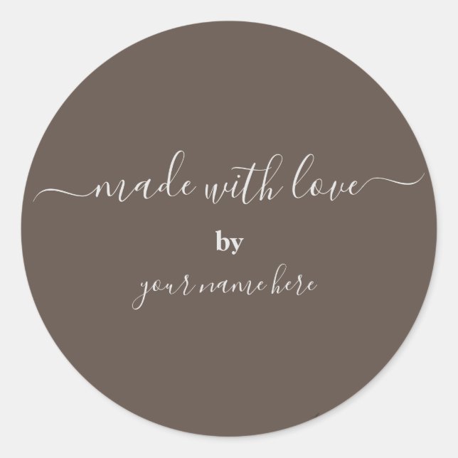 Sticker Rond Conditionnement simple et élégant Classic Round St (Devant)