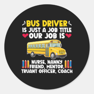 Sticker Rond Conducteur de bus Appréciation de l'école Conducte