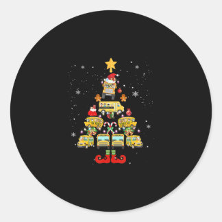 Sticker Rond Conducteur de bus scolaire Cadeau d'arbre de Noël