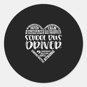 Sticker Rond Conducteur de bus scolaire, conducteur de bus scol