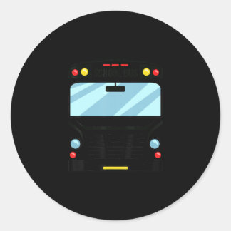 Sticker Rond Conducteur de bus scolaire Costume d'Halloween sim
