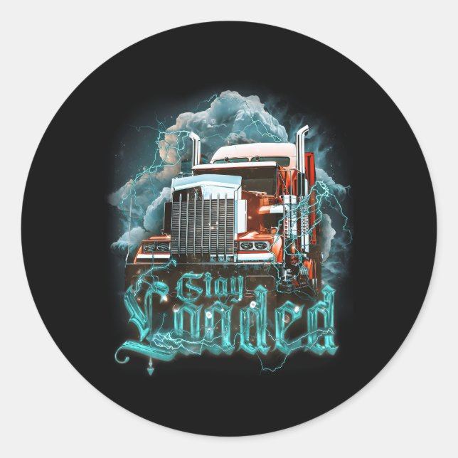 Sticker Rond Conducteur De Camion Pour Papa Big Rig Semi-Traile (Devant)