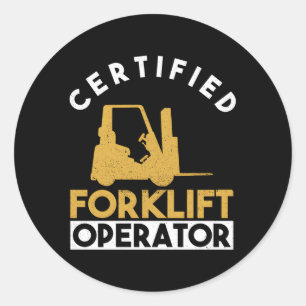 Sticker Rond Conducteur de chariot élévateur à fourche certifié