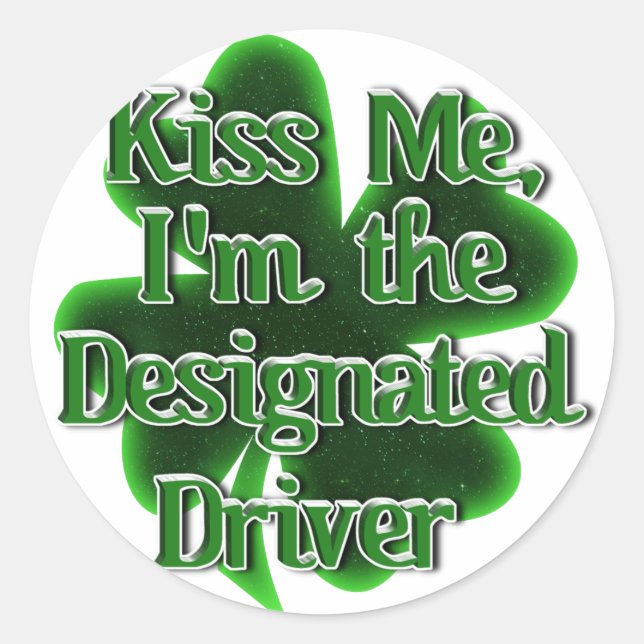 Sticker Rond Conducteur désigné pour la Saint-Patrick (Devant)