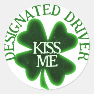 Sticker Rond Conducteur désigné Saint-Patrick's Day