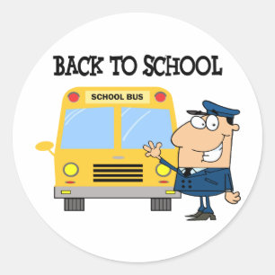 Sticker Rond Conducteur devant l'autobus scolaire