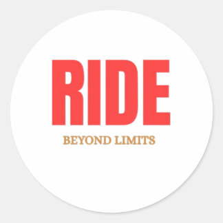 Sticker Rond Conduire au-delà des limites – Typographie motivan