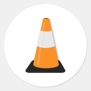 Sticker Rond Cône trafic