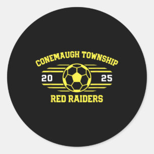 Sticker Rond Conemaugh Township Red Raiders Football Byll 2025 