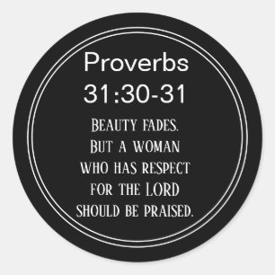 Sticker Rond Conférence des proverbes des écritures de citation