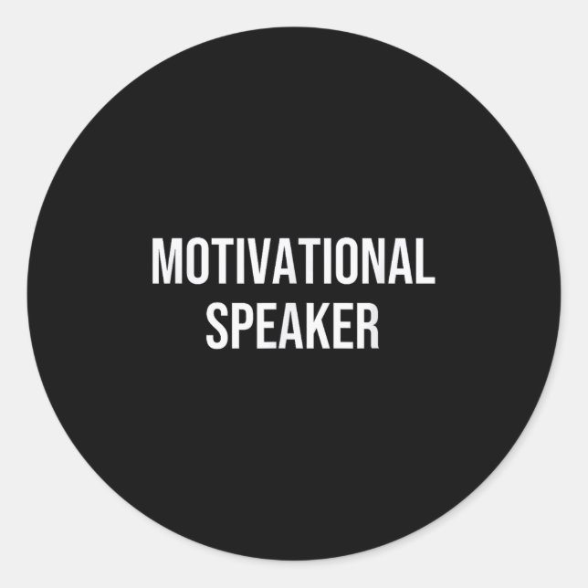 Sticker Rond Conférencier motivant (Devant)