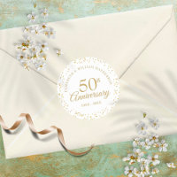 Confetti de poussière d'or du 50e anniversaire