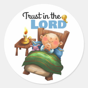 Sticker Rond Confiance dans la page d'autocollant Lord comfort 