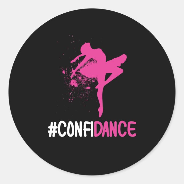 Sticker Rond Confiance - Danses et cadeaux de danse pour les da (Devant)