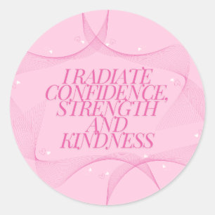 Sticker Rond Confiance, Gentillesse, Spirituel, Inspirant 