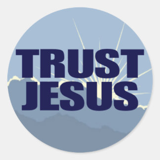 Sticker Rond Confiance Jésus