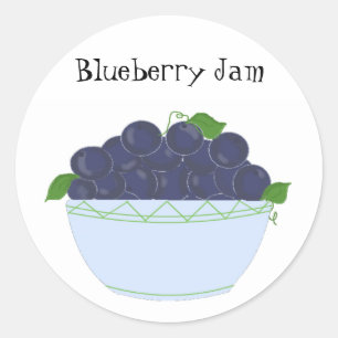 Sticker Rond Confiture aux bleuets