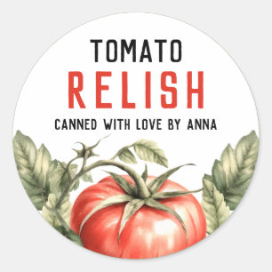 Sticker Rond confiture de canne à tomate maison