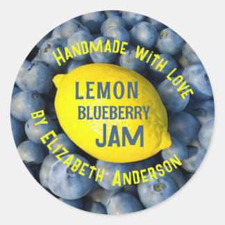 Sticker Rond Confiture de citron et bleuet