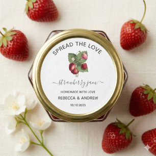 Sticker Rond Confiture de fraise "Spread The Love" Cadeau de ma