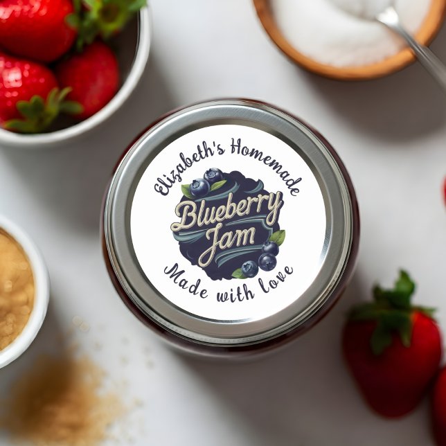 Sticker Rond Confiture de myrtille (Créateur téléchargé)