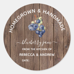 Sticker Rond Confiture de Myrtille Faite Maison & Artisanale Bo