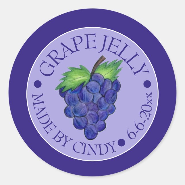 Sticker Rond Confiture De Pamplemousse Conserve Les Fruits Fait (Devant)