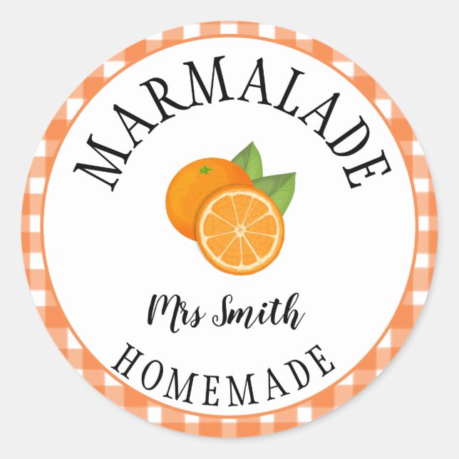 Sticker Rond confiture d'orange ou de marmelade (Devant)