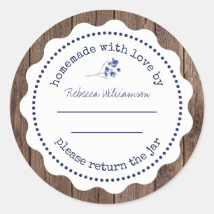Sticker Rond Confiture Personnalisée en Conserve Faite Maison