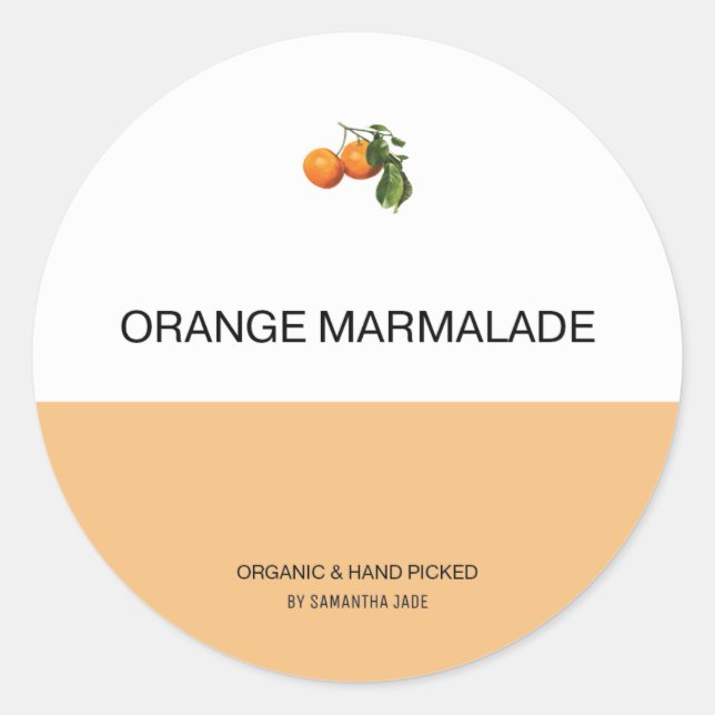 Sticker Rond Confiture personnalisée et conservation des Étique (Devant)