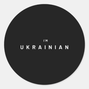 Sticker Rond Conflit ukrainien Réponse Volodymyr Zelenskyj Je s