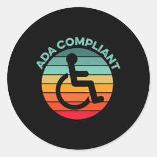 Sticker Rond Conformité ADA Conformité Accessibilité Conformité