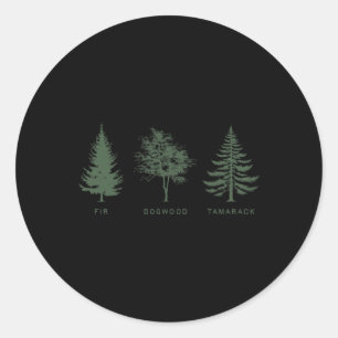 Sticker Rond Confort Anti-Trump Subtil De Trump Fir Dogwood Tam