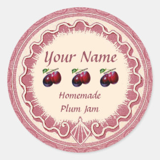 Sticker Rond Confusion de prune Personnaliser rose