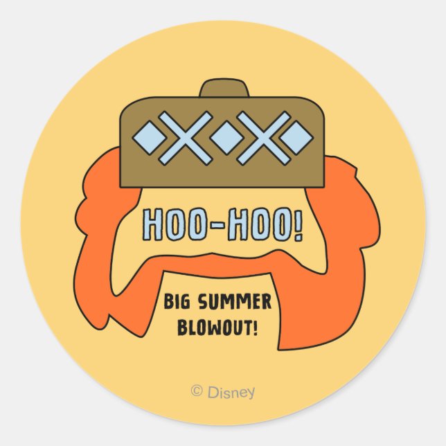 Sticker Rond Congelé 2 | Oaken "Big Summer Blowout !" Barbe (Devant)