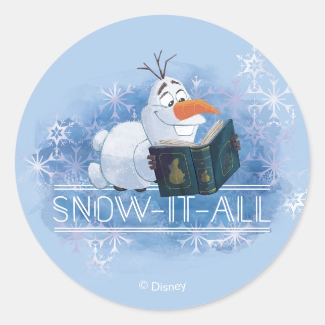 Sticker Rond Congelé 2 : Olaf | La neige (Devant)